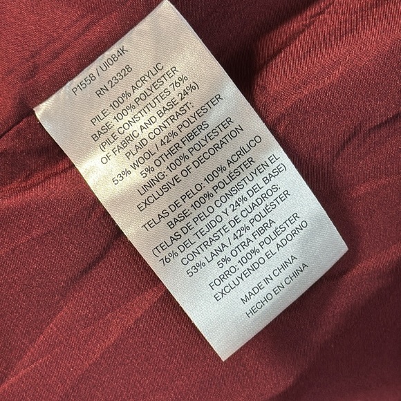 Pendleton Women's Burgundy Sherpa Jacket Size M - Picture 10 of 15